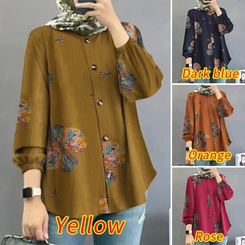 Cămașă New Fashion Floral pentru femei de mărimi plus