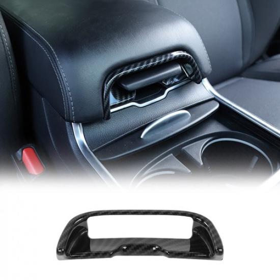 Car Armrest Box Switch Cover Trim Decor Frame for Dodge Charger 11+ Carbon Fiber