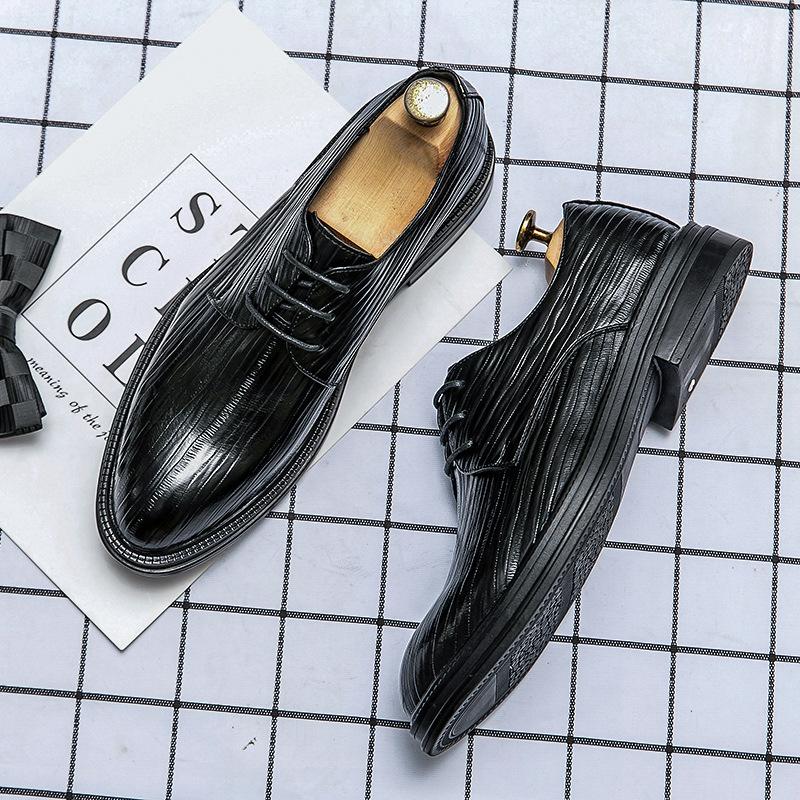 Summer men s shoes British best man wedding ceremony with suit business dress casual brown leather shoes men s trend 38