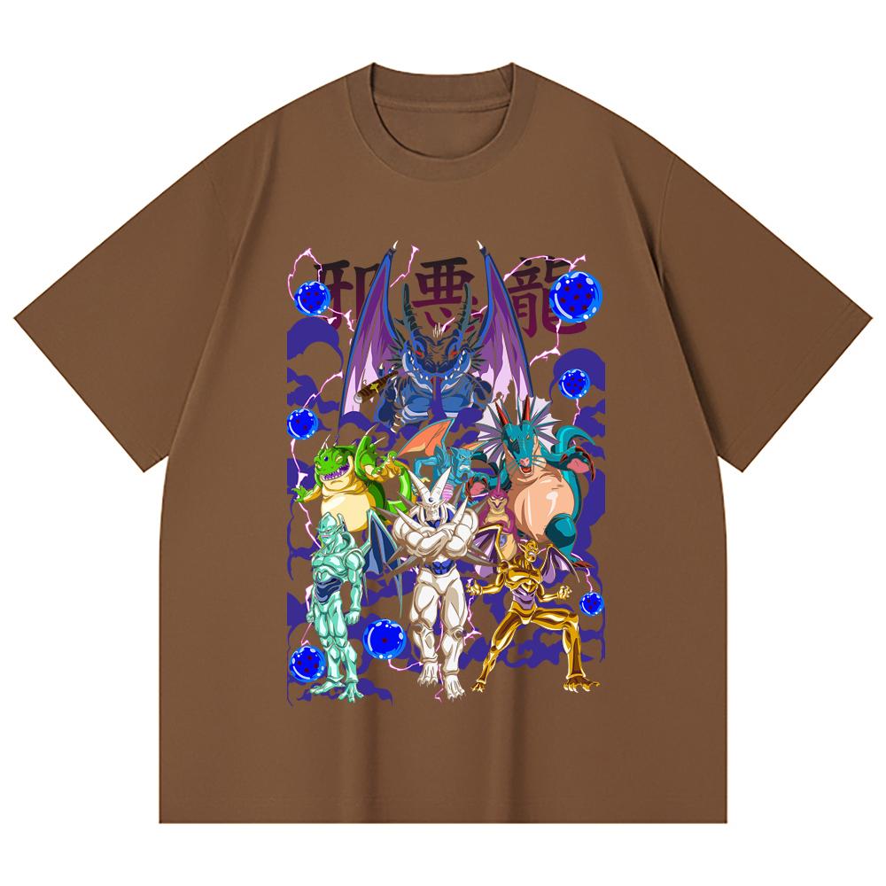 230 Gsm 100% Cotton Dragon Ball V38 Dragons Print Unisex Heavy Cotton T Shirt