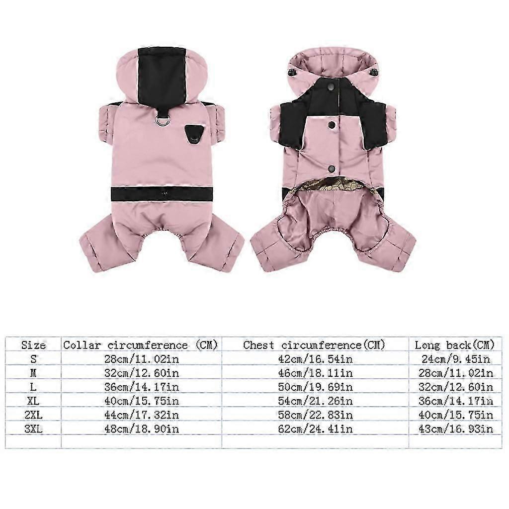 Heavy Duty Cold Weather Pet Suit 4Leg Coverage Windproof Lining Down Jackets For Cold Weather Outdoor Activity Warmth