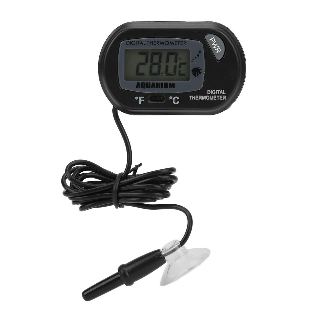 LCD Digital Aquarium Thermometer, Large Display, Waterproof Probe, C degrees CelsiusF degrees  Conversion, -50 degrees C . +70 degrees C Temperature R