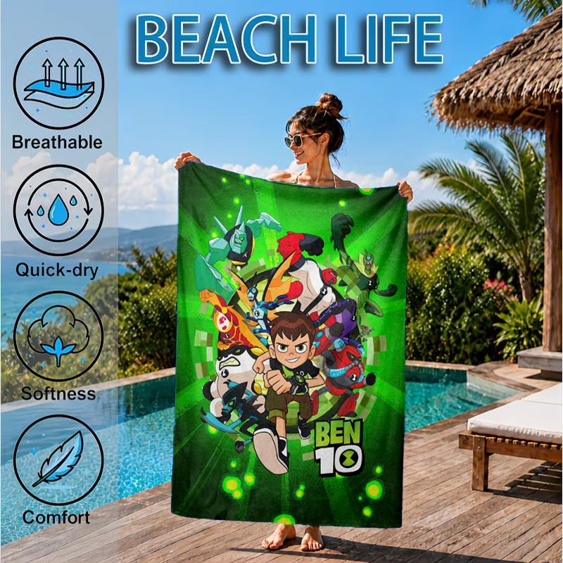 Alien Heroes Beach Towel, Microfiber Beach Towel, Perfect For Pool, Beach, Travel, Home Decor Beach Party Fan Gifts