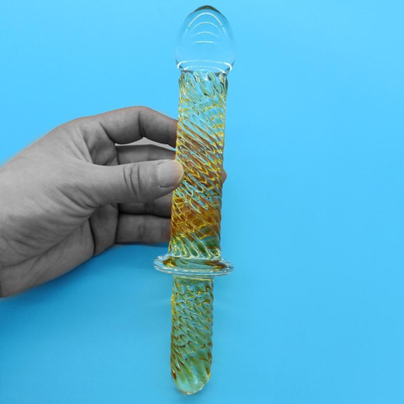 Pyrex Glass Crystal Yellow Šperky Dekorace Sexuální hračka