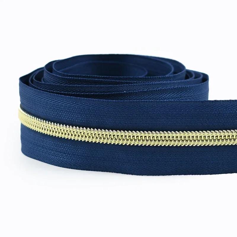 2/3/5/8/10M 5# Nylon Coil Zippers For Bag Clothes DIY Plastic Zipper Tape By The Meter Decorative Zips Repair Sewing Accessories