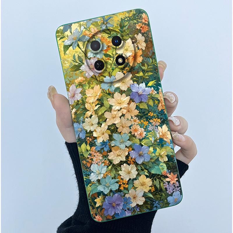 Case For Huawei Nova 14i Phone Case Coque Simplicity Oil Painting Flowers Silicone Soft Back Cover For Huawei Nova14i 14 I Funda