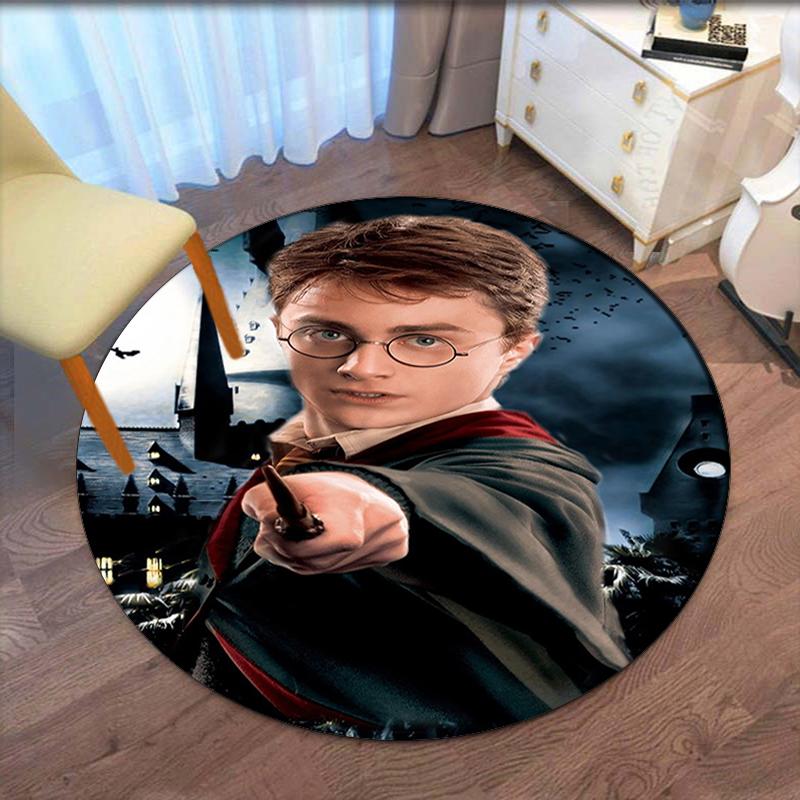 Harry Potter Printed Round Rug Carpet Chair Rug Area Rug Entryway Doormats,for Office Chair Living Room Bedroom Kitchen Room.