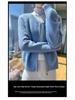 Korean Style Retro Round Neck Knit Cardigan for Women - Petite Autumn High Waist Zip Sweater