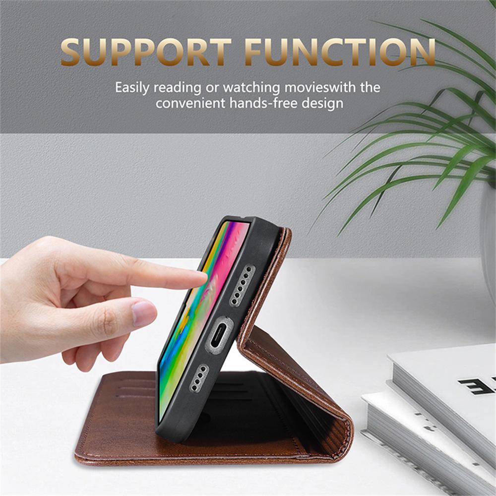 Magnetic Flip Leather Phone Case For iPhone 17 15 16 Pro Max Air 14 13 12 11 XR XS Max 7 8 Plus SE Wallet Slot Card Holder Cover