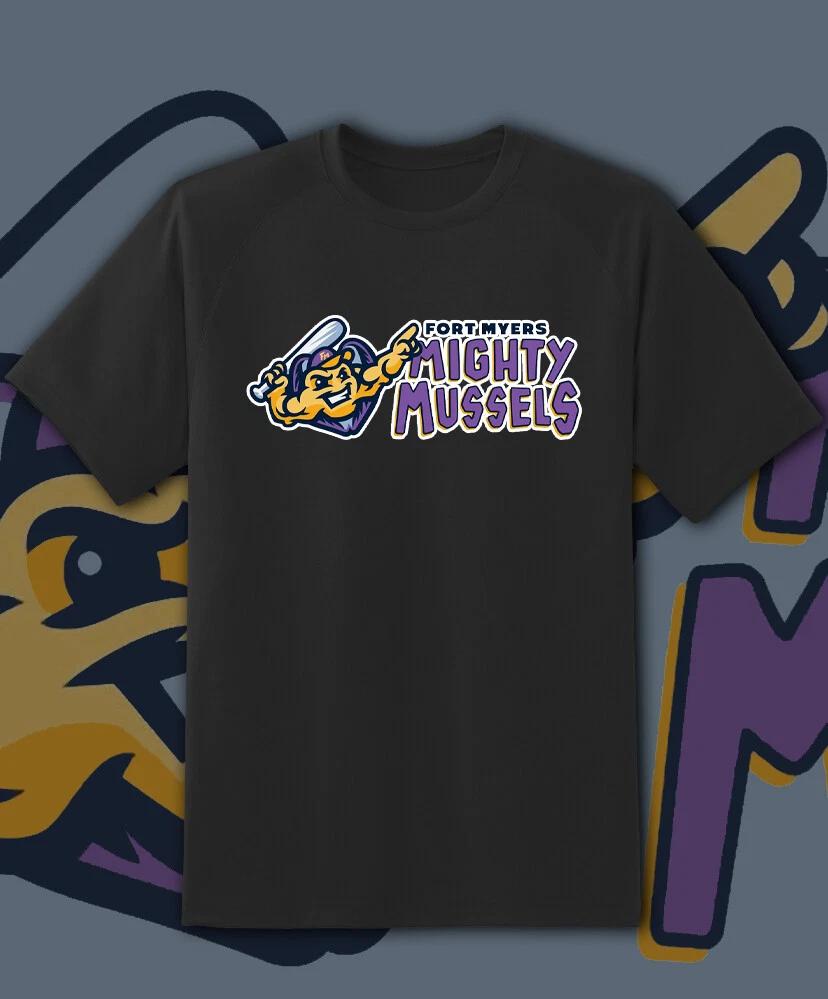 Men s and Women s T-shirts Fort Myers Mighty Mussels Milb Team Logo XXL