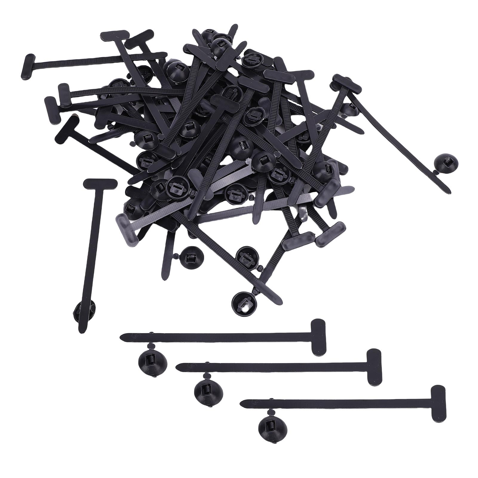 

50 ШТ Універсальна пряжка для кабельної стяжки Міцний пластик Багаторазового використання Автомобільний затискач для кабельної стяжки Будівництво Електроніка