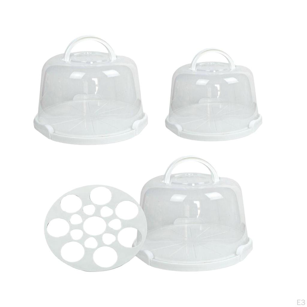 Porta Torta con Manico per Muffin, Crostate, Biscotti, Dessert, Contenitore per Cupcake per Feste