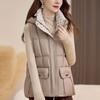 Fashion Winter Women's Vest Hooded Can Be Worn On Both Sides Thick Warm Casual Sleeveless Jackets Woman Short Coat