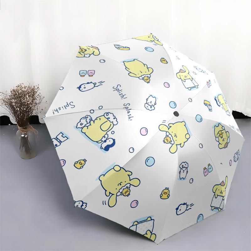Pompompurin  Pattern, Automatic Folding Umbrella, Portable and Foldable Design, 8 Ribs, a Christmas or Birthday Gift.