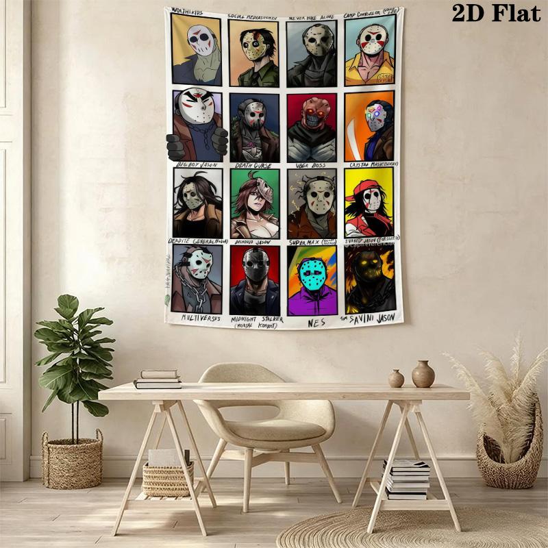 Boogeyman Lurks Darkness Tapestry Fashion Print Background Cloth Background Cloth Wall Covering Decoration Homestay Soft Decoration Tapestry