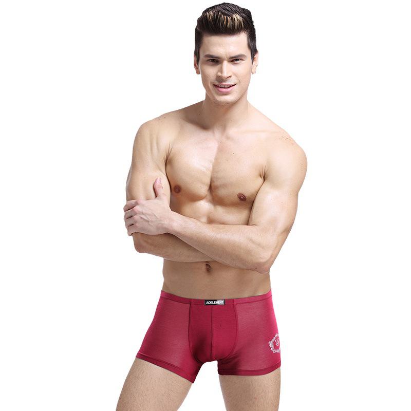 Aoyuan Herren 4er-Pack Mid-Waist Boxer Briefs - Bequem, Atmungsaktiv, Jugendliche Passform