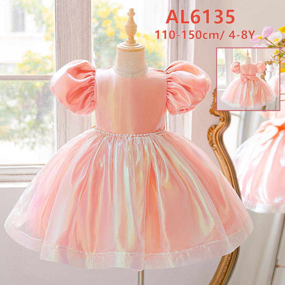 Children's Puff Sleeve Princess Dress for Birthdays & Weddings
