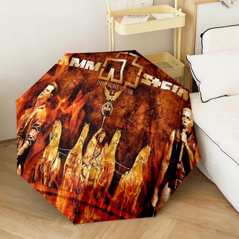 Famous German Rock Heavy Metal Band Rammstein Till Lindemann Umbrella, a Portable Iron Travel and Camping Essential Umbrella H5