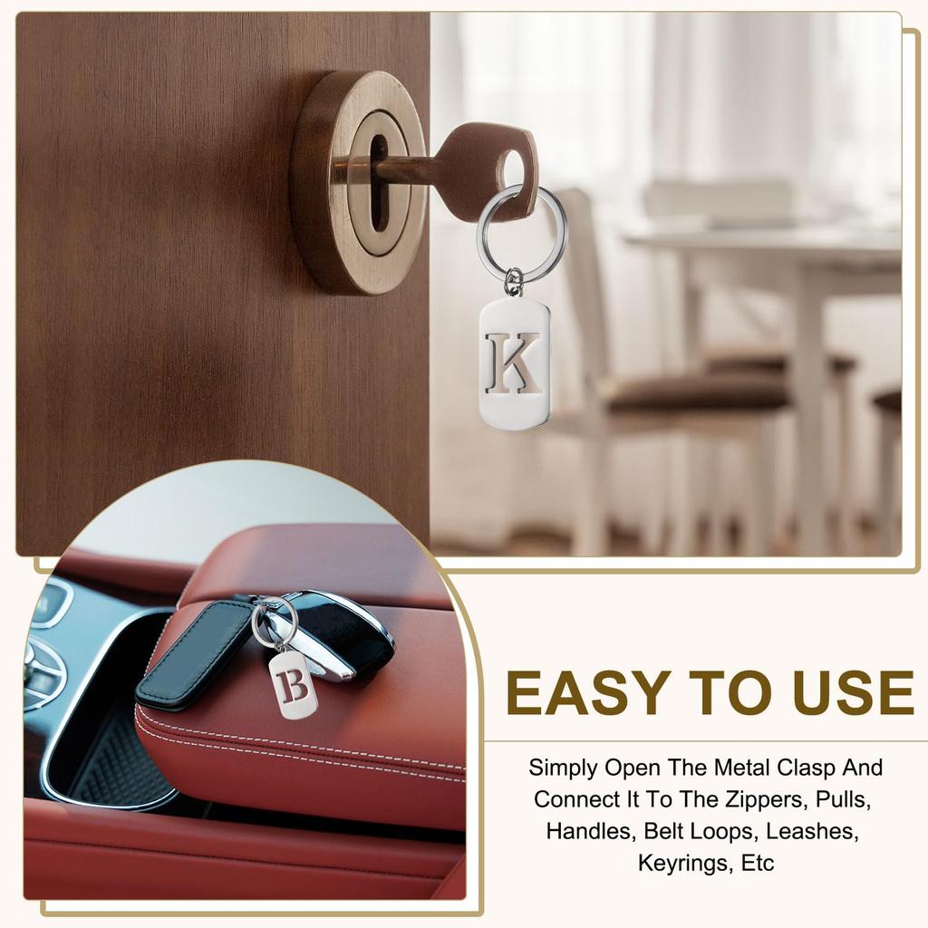 [PATIKIL] Initial Letter Key Chain A-Z Key Chain DIY Pendant