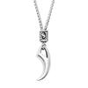 Viking Retro Wolf Tooth Necklace Stainless Steel Norse Rune Pendant Necklace For Men Women Amulet Jewelry Gift