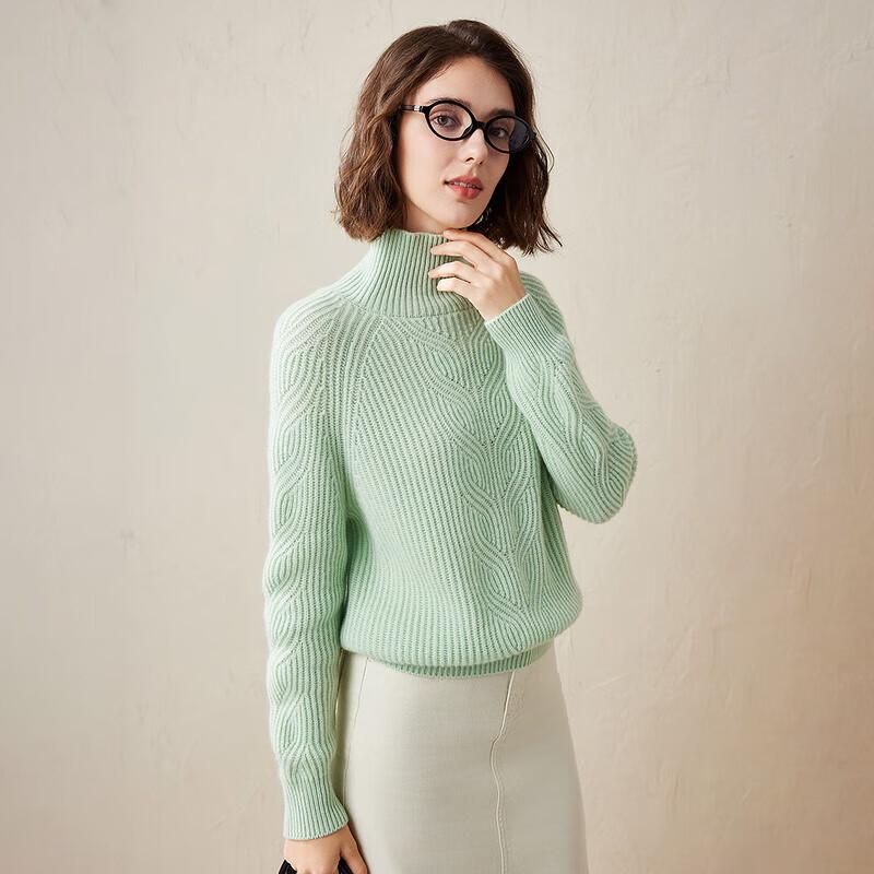 Women's Thickened Solid Cashmere Turtleneck Sweater