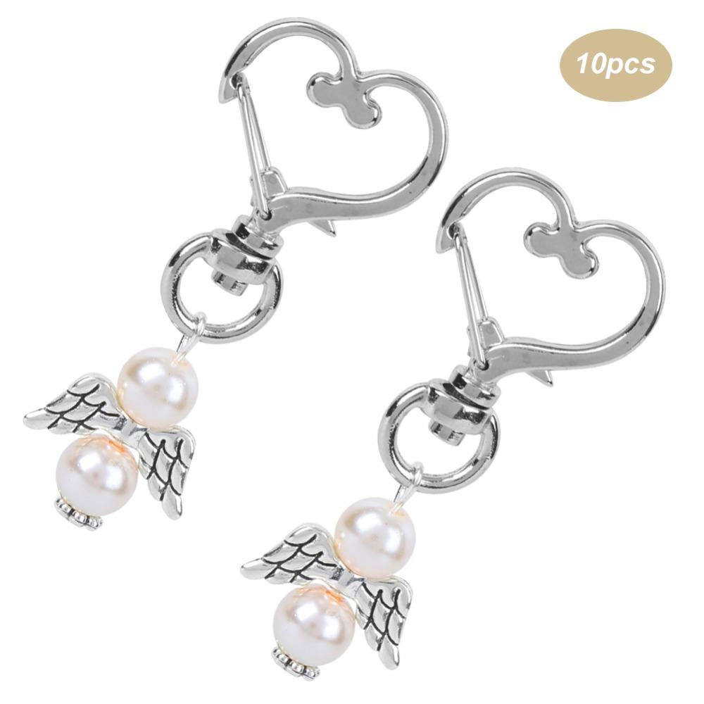 10pcs White, Pink, Blue Alloy Guardian Angel Charm Wedding Ceremony Favor for Guests