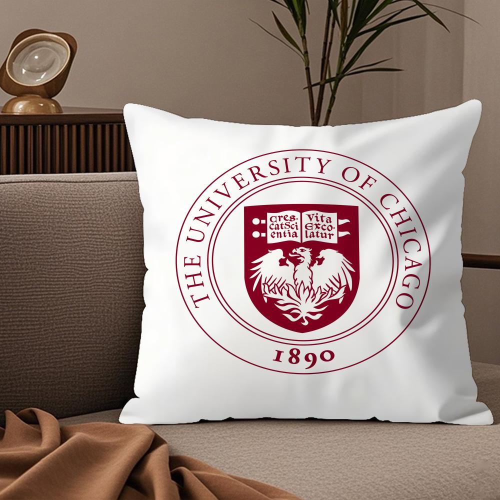 University Of C-Chicago Pillow Case Silky Elegant Comfort Sofa Bed Invisible Zipper