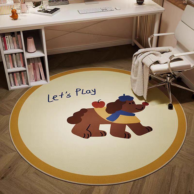 Round Floor Mat, Thickened Anti-Drop Baby Crawling Mat In Living Room, Children'S Reading Area, Dirt-Resistant And Non-Slip Mat In Bedroom
