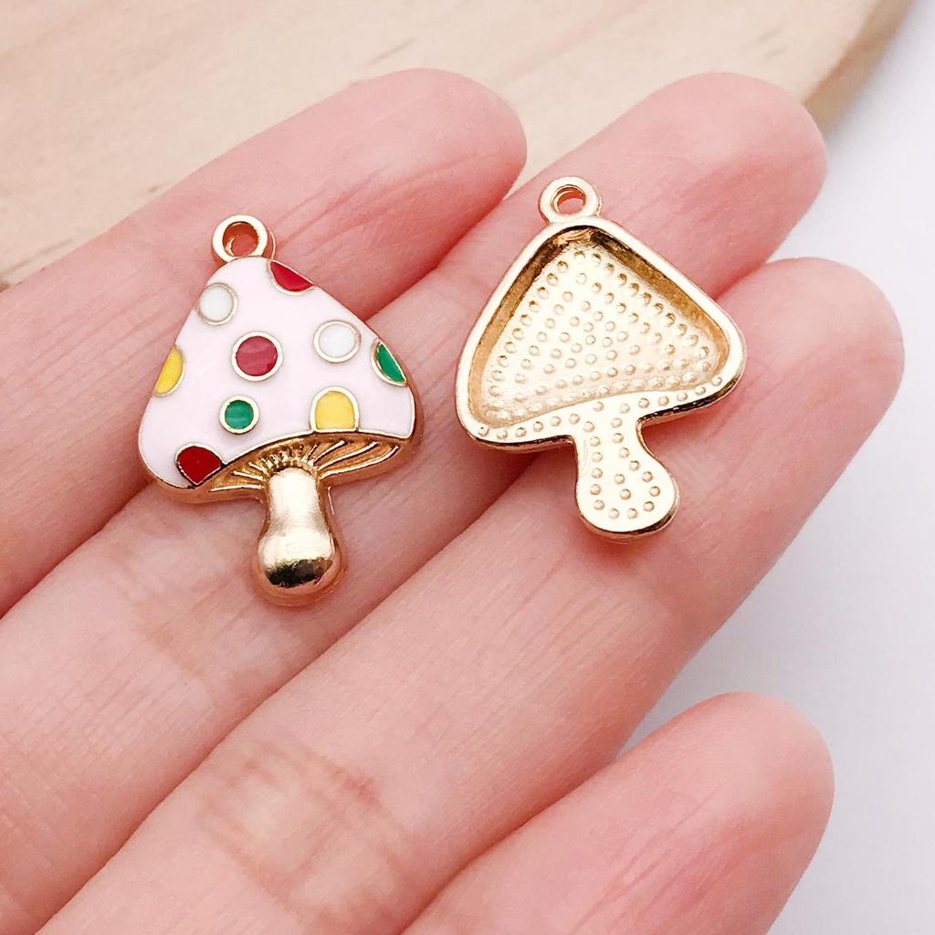 Mushroom House Oil Drop Pendant: 20 Styles for DIY Necklaces, Bracelets, Keychains & Jewelry Accessories