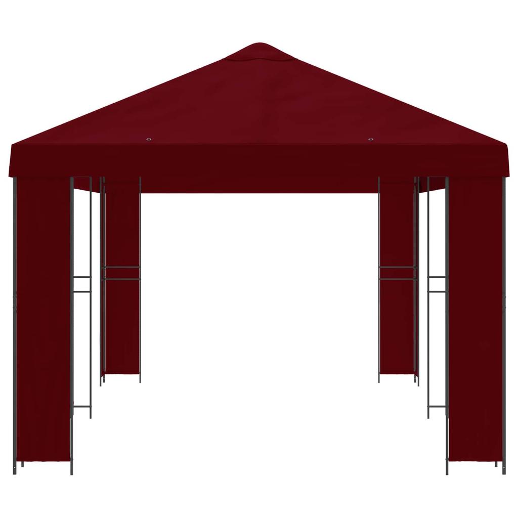 Garden Pavilion 6 X 3 M Bordeaux Red Polyester and Steel 190
