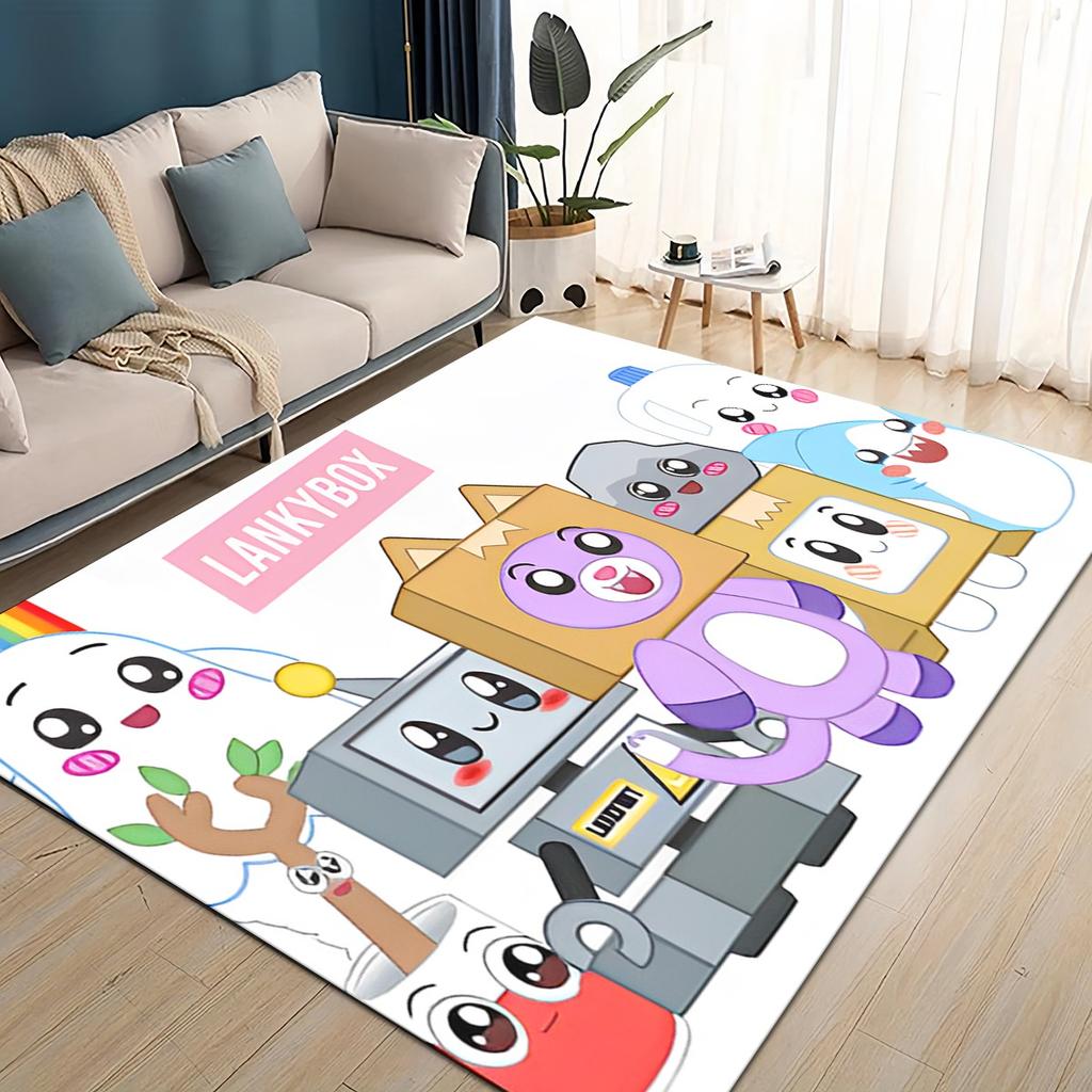 27 Style New Lankybox Boxy Foxy Rocky Cartoon Carpet Rug for Living Room Bedroom Home Sofa Decoration,kids Non-slip Floor Mat