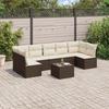 VidaXL Garden Lounge Set with Cushions 8 Pcs, Sofas with Adjustable Feet, Outdoor Furniture Set Patio Terrace, 3217443