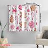 2 Stück, 2D-Flachdruck Vorhänge Rollos Weihnachtsplätzchen Rosa (2) Polyester Fabrik (ohne Stange) Geschenke für den Alltag