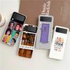 Phone Cover For Samsung Galaxy Z Flip 7 6 5 4 Case Transparent For Samsung Z Flip 3 Hard PC Foldable Shell Friends Fundas Capas