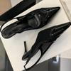 Empfohlene spitz zulaufende Netzstich Lackleder High-Heel Tasche Kopf Sandalen Damen Pfennigabsatz Riemchensandalen