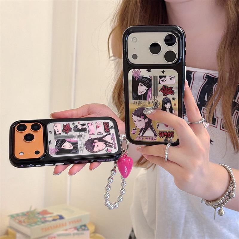 High-End Anime Pink Tomie Kawakami iPhone Case for 17 Pro Max / 16 / 15 / 14