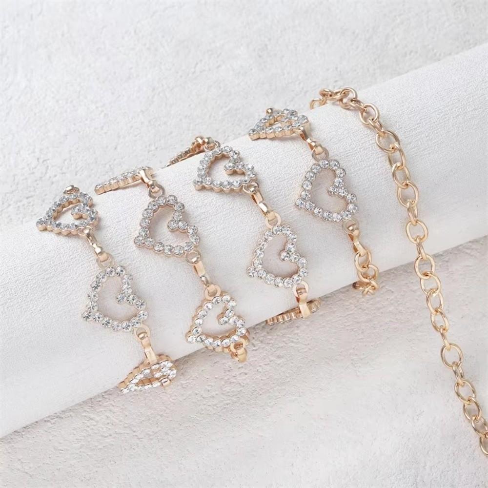 Rhinestone Heart Waist Chain Tassel Bikini Belly Chain Fashion Body Jewelry Jeans