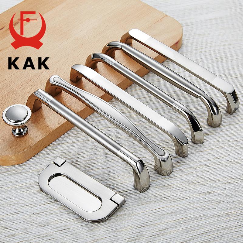 KAK Zinc Alloy Modern Cabinet Handles Kitchen Cupboard Door Pulls Drawer Knobs Handles Wardrobe Pulls Furniture Handle