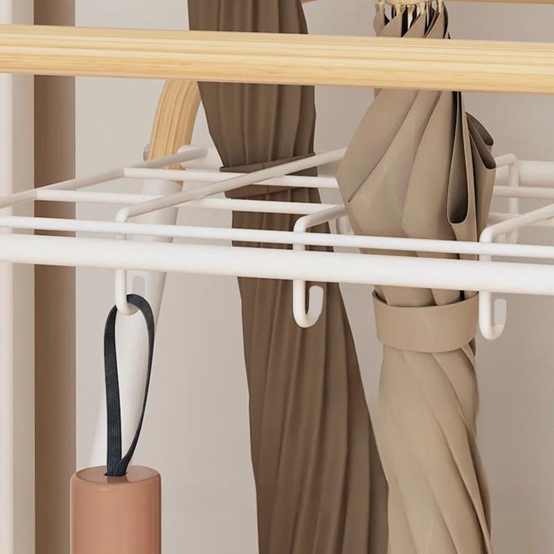 Creative Home Umbrella Storage Stand, Entryway Rain Gear Organizer, Commercial Hooked Rain Holder, Iron Umbrella Rack