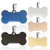 Engraved Stainless Steel Dog Bone Identity Tag Pendant