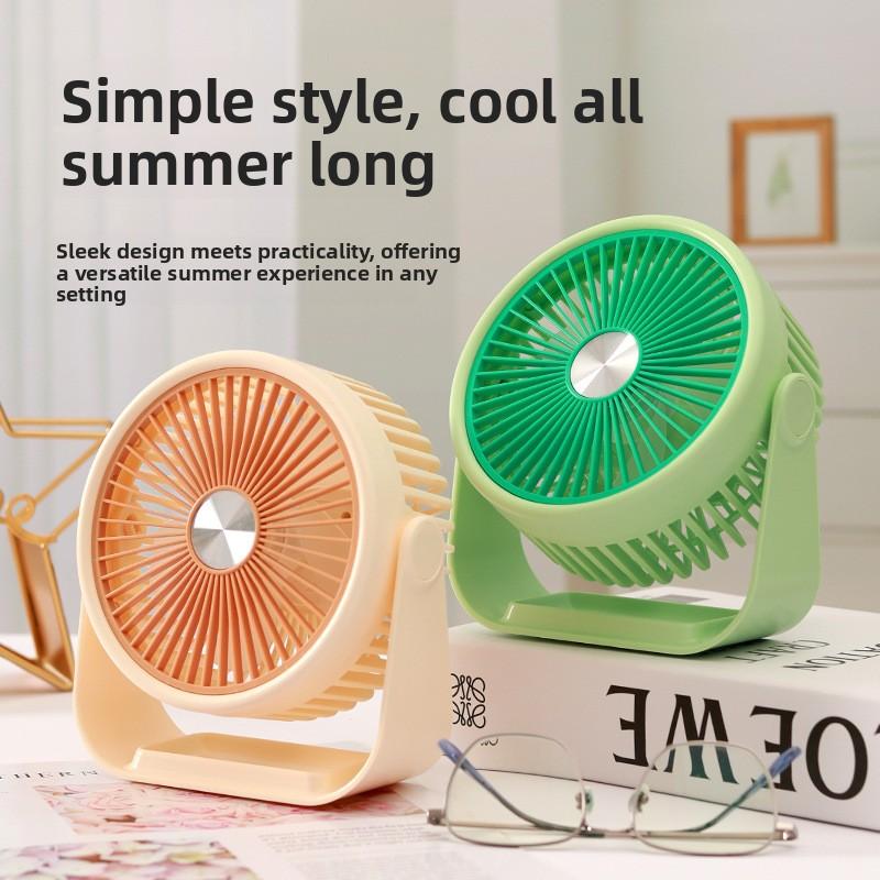 Einfacher Mini-Tischventilator, USB-wiederaufladbarer Mini-Ventilator, Vier Farben, Drei Geschwindigkeitsstufen, Minimalistischer Mini-Tischventilator, Extrem lange Akkulaufzeit