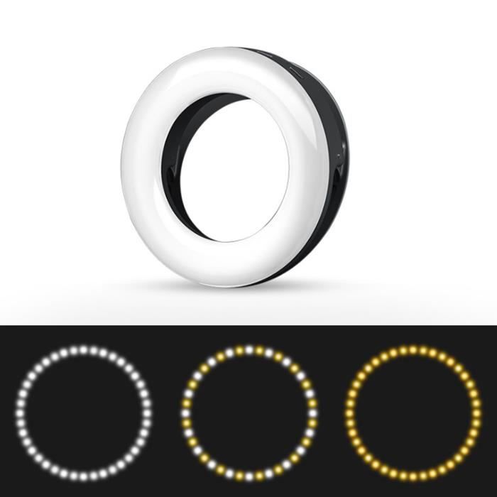 TEMPSA Rechargeable Selfie Ring Light Luminous Selfie Rings with White LED Light