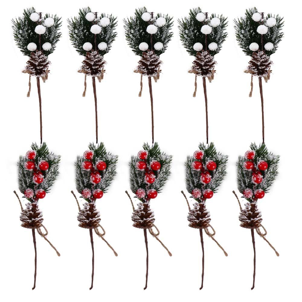 Bouquet Fake Flower Xmas Home Party Holly Flower Artificial Flower Christmas Decoration Artificial Pine Branch Christmas Berry