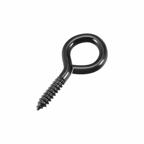 uxcell Screw Eye Hooks, Self-Tapping Screws, Screw-In Hanger Eye-Shaped Hooks, Black, 2.7mm x 22mm, 50 Pieces