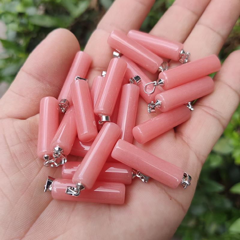 Glowing Luminous Cylinder Pendant Necklace - Fluorescent Night Pearl Jewelry Gift