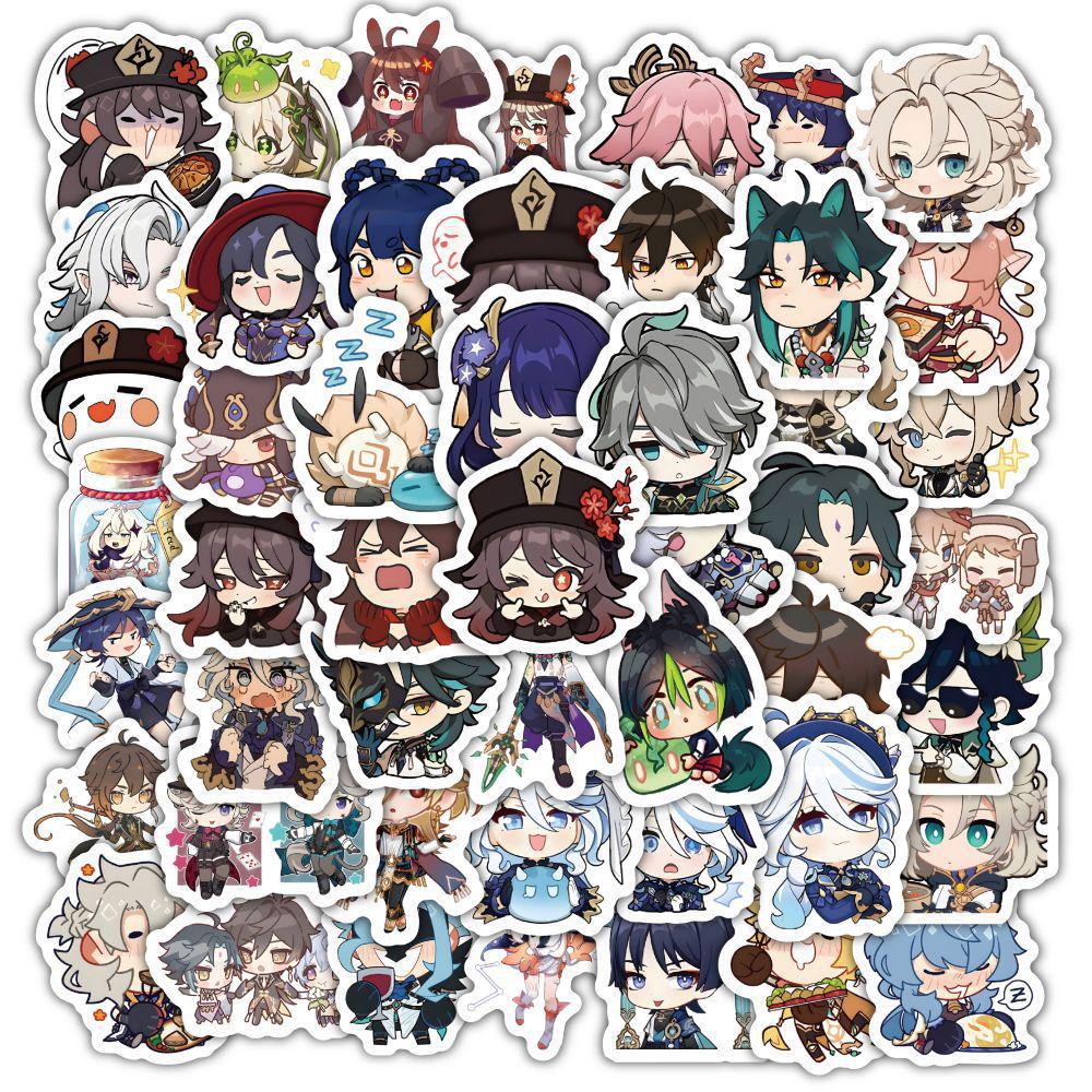60-Piece Cute Anime Game Sticker Pack for Laptops and Water Bottles
