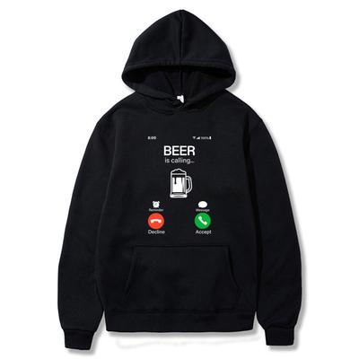 Beer Is Calling and I Must Go Phone Funny Meme Tops Men's Women Fashion Clothes Casual 2025 Cotton Streetwear Hot Sale Clothing