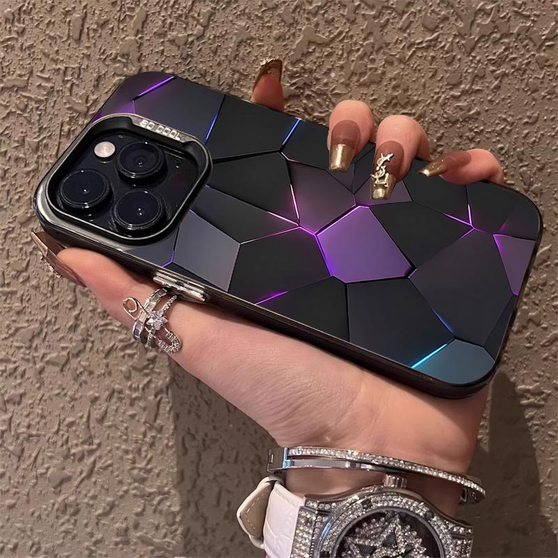 Honeycomb Building Block Phone Case For iPhone 11 Funda iPhone 13 16 Pro Max 14 15 12 16promax 15promax Soft TPU IMD Matte Cover