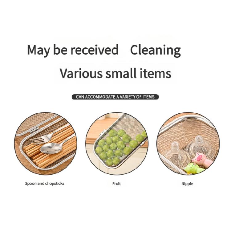 Reusable Dishwasher Organizer Dishwasher Cutlery Basket Stainless Steel Texture Dishwasher Utensils Holder Quick Drying