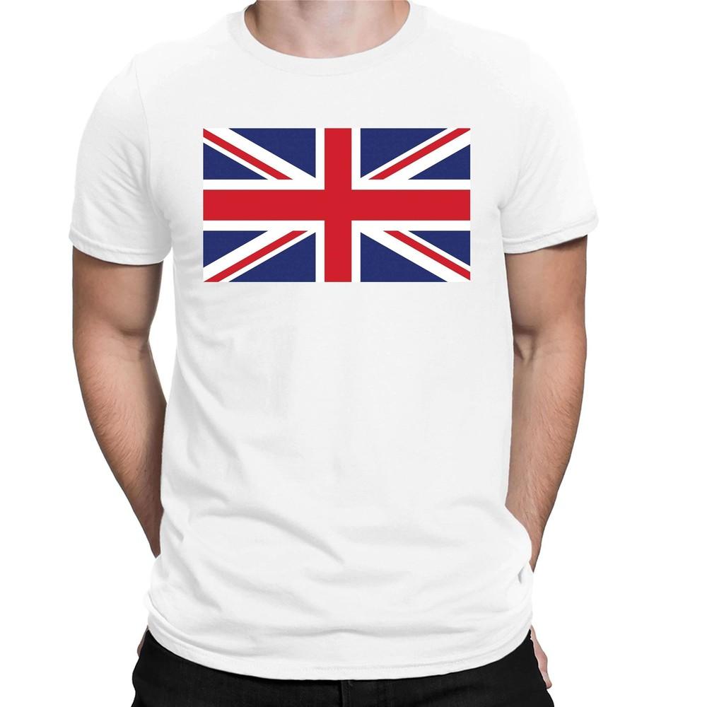Union Jack TShirt UK Flag England Great Britain Men Women Pride Football Top 2XL